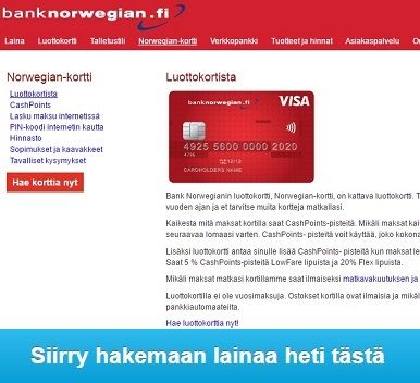 Bank Norwegian Luottokortti takaa että rahaa on aina saatavilla niin Suomessa kuin ulkomailla