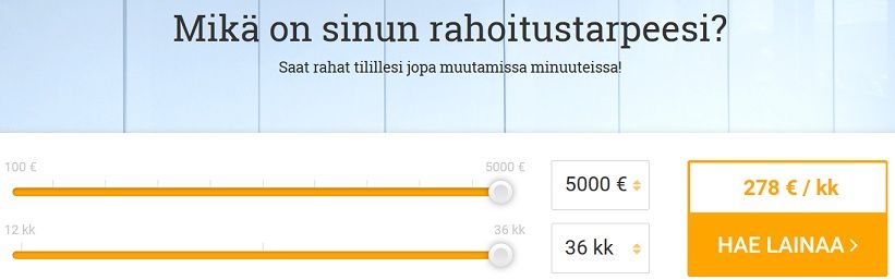 Hae Lainaston kulutusluotto heti netistä vain jopa muutamassa minuutissa.